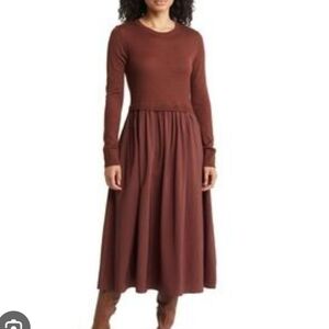 Nordstrom Brown Midi Dress